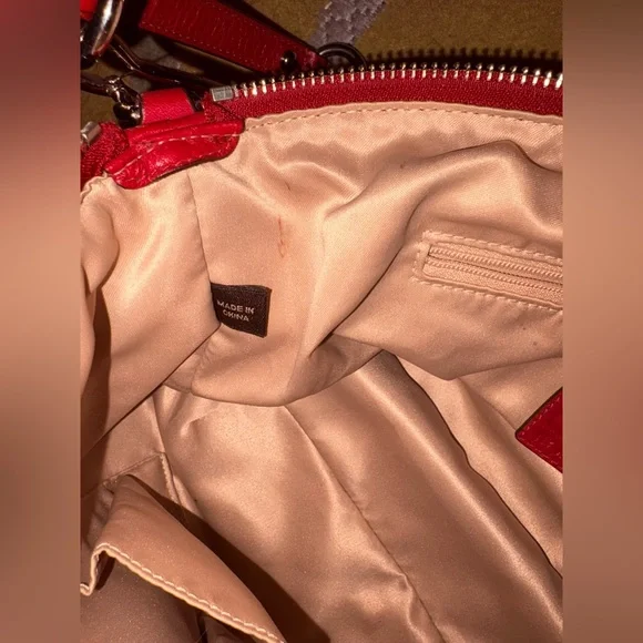 Coach Madison Gathered Leather Sophia Satchel & Shoulder Bag 18620 Red - Picture 12 of 14